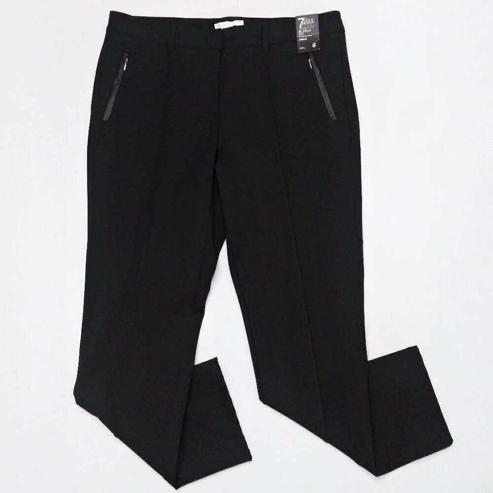 NEW YORK & COMPANY Stretch Dress Pants 7th Avenue Runway Fit Slacks Black 8 NWT